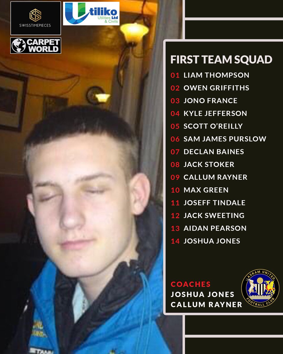 📆 22/03/25 
🆚 Astley+Buckshaw
🏆 West Lancs Div 1 
🏟️ Lostock Community Village 

We head to 2nd in the league on a 5 game unbeaten run 🙌

Declan Baines, Joe Tindale, Scott O’Reilly and Aidan Pearson return to the squad 🤝

A club debut for Sam Purslows friend Jack Sweeting 🍊