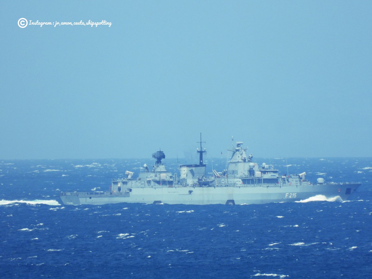 WarshipCam's tweet photo. German Navy Brandenburg-class frigate FGS Brandenburg (F215) eastbound in the Strait of Gibraltar - March 21, 2025 #fgsbrandenburg #f215

SRC: INST- jr_amon_ceuta_shipspotting https://t.co/jTHwvjYJyT