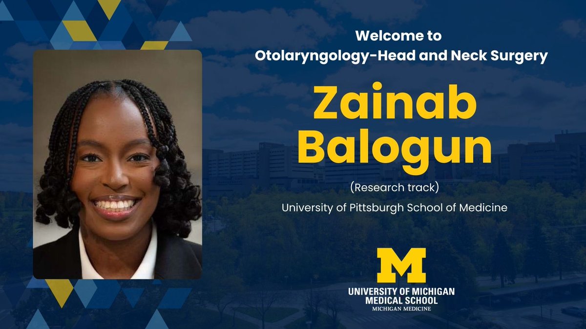 Congratulations, Zainab! We’re excited to have you in oto @UmichMedSchool! #GoBlueMatch #Match2025 #IAmOto