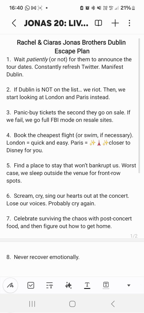 Rachel &amp; Ciaras Jonas Brothers Dublin Escape Plan

<a href="/arera/">Cíara</a> is in!! <a href="/jonasbrothers/">Jonas Brothers</a> <a href="/kevinjonas/">kevin jonas</a> <a href="/joejonas/">J O E  J O N A S</a> <a href="/nickjonas/">Nick Jonas</a> we may be too poor for #JONASCON but we can't miss the JONAS 20: LIVING THE DREAM TOUR!! 😭😭😭😭