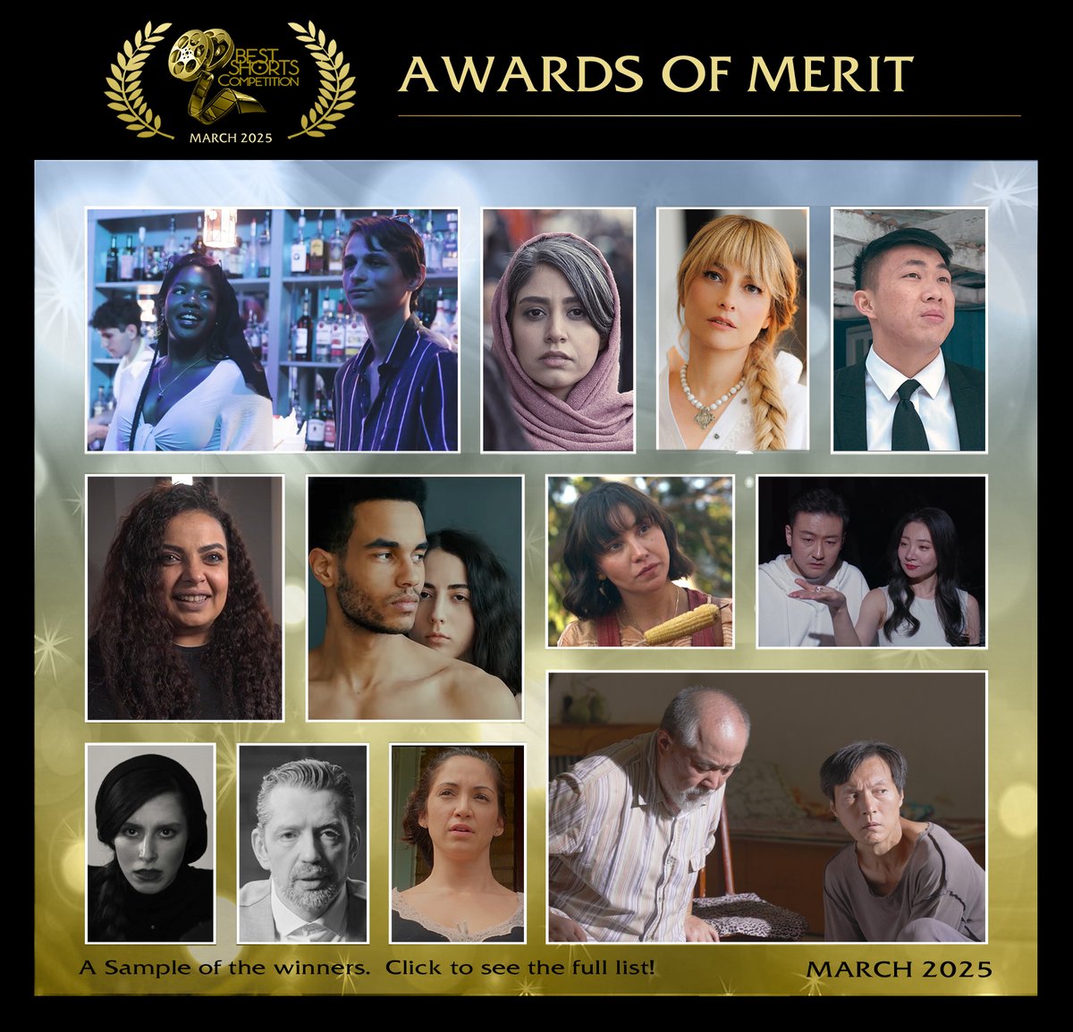 Congrats  to the Award of Merit winners! These passionate filmmakers have brought  their visions to life, delivering a diverse range of projects—from  thrillers to powerful docs. Their creativity shines across genres. Check  them out here: bestshorts.net/award-of-merit…