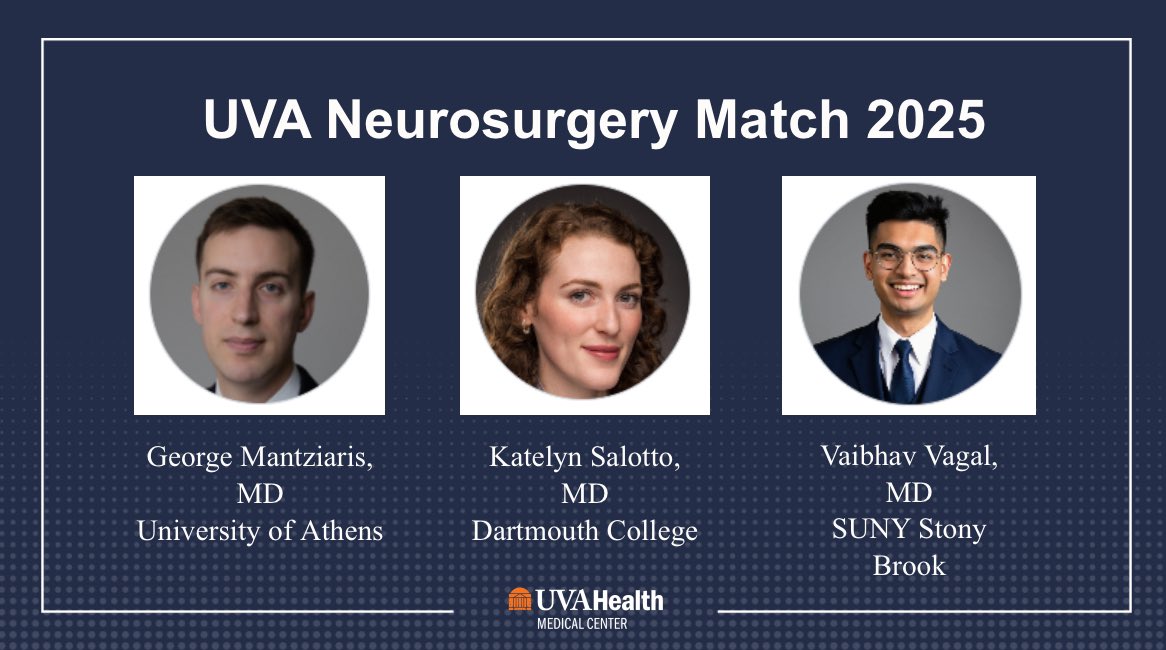 UVA Neurosurgery (@uvaneurosurg) on Twitter photo Excited to announce our next class of <a href="/UVAneurosurg/">UVA Neurosurgery</a> superstar residents! We can’t wait to welcome you to wonderful Charlottesville, Virginia! #Neurosurgery #Match2025 <a href="/uvahealthnews/">UVA Health</a> Excited to announce our next class of <a href="/UVAneurosurg/">UVA Neurosurgery</a> superstar residents! We can’t wait to welcome you to wonderful Charlottesville, Virginia! #Neurosurgery #Match2025 <a href="/uvahealthnews/">UVA Health</a>