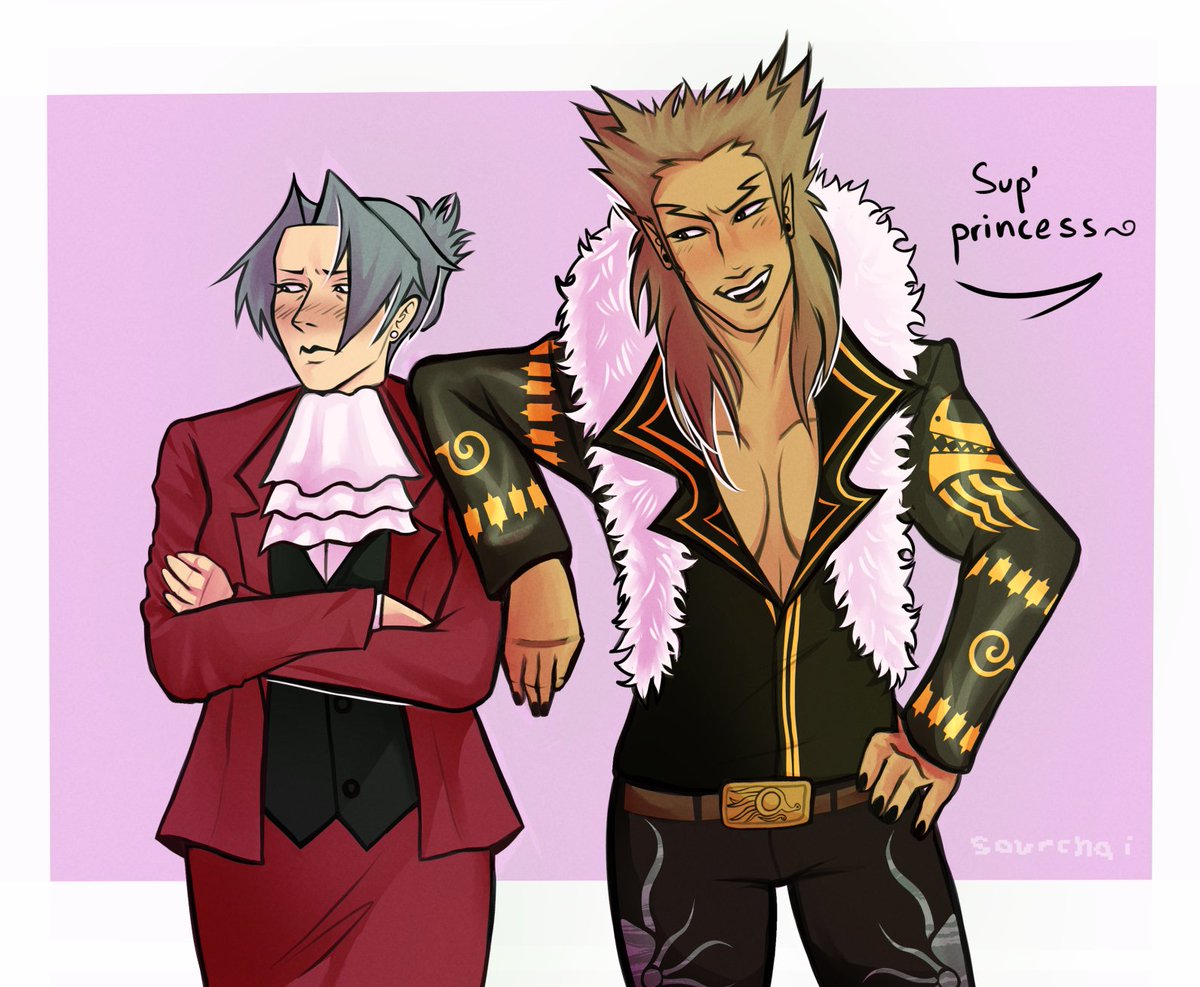 sourchai's tweet image. day 2: genderswap

 she wolf by shakira dot mp4 

#langworthweek2025 #aceattorney #aai
