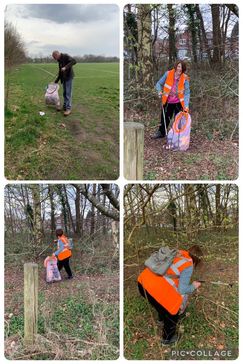 JoMidge's tweet photo. Great start to #McrSpringClean25 today at Hough End. Thanks to staff from Isio for joining us to #litter pick & collect this pile of rubbish bags & our super park ranger Richard for organising @KeepBritainTidy @ManCityCouncil #CleanUp https://t.co/ZxD9X2Bmf6
