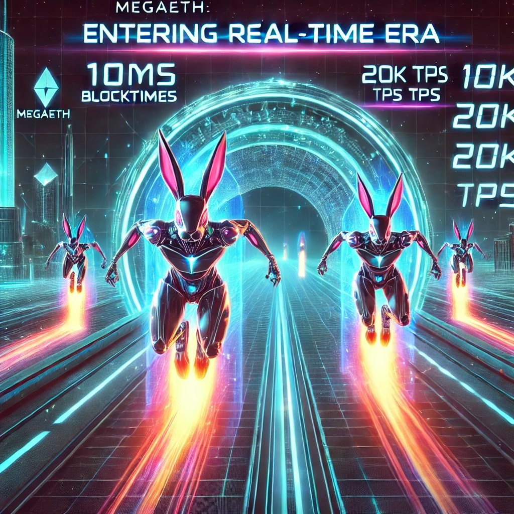 Bigjmmy01's tweet image. 📜 Once upon a block...

Transactions crawled. Networks lagged.
Then came MegaETH—10ms blocktimes, 20K TPS.

The era of waiting? Extinct. 🚀

Welcome to real-time blockchain. 🐇⚡

#MegaETH #RabbitSpeed #Web3