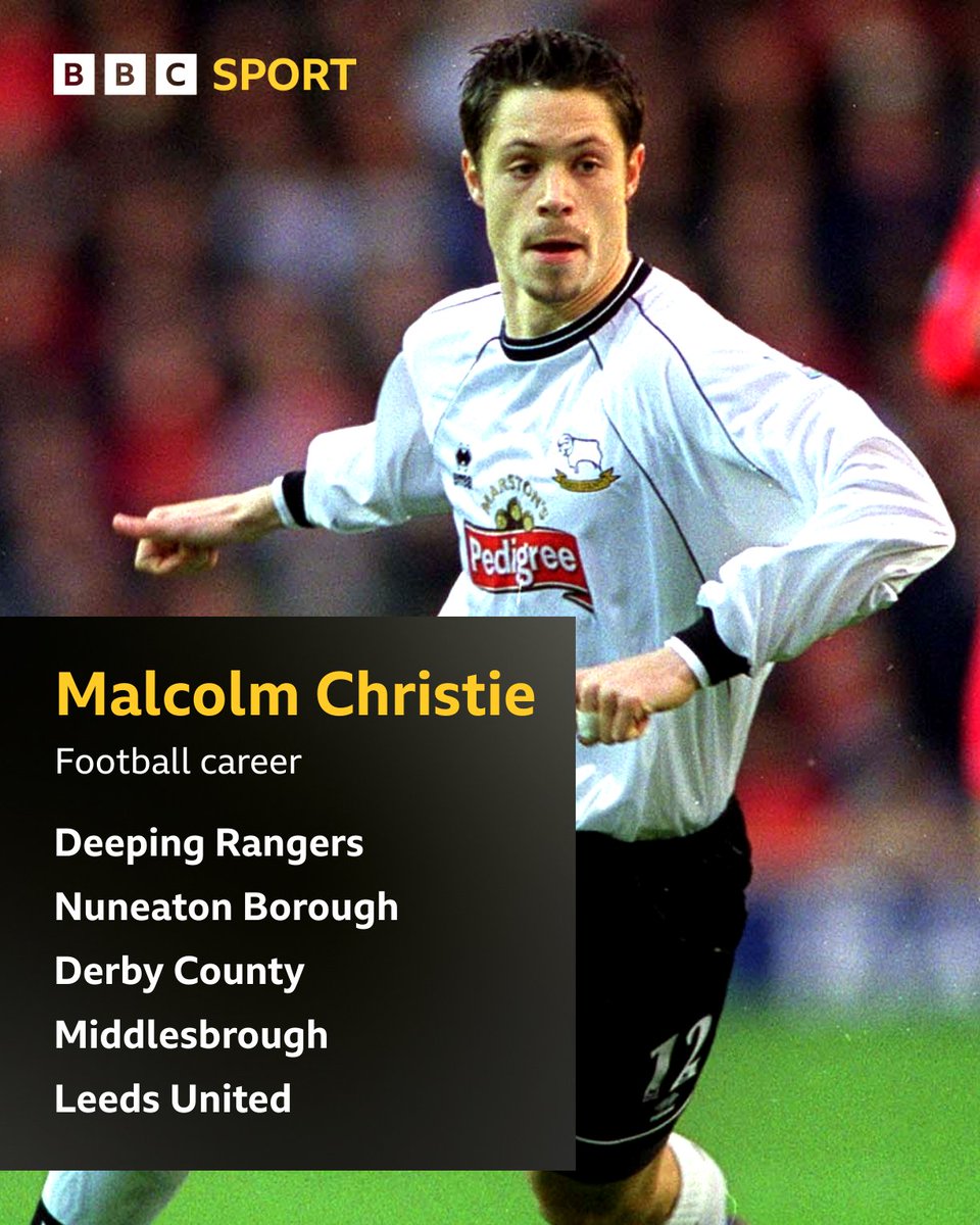 BBC Sport Derby (@bbcderbysport) on Twitter photo "My football journey involved zero amount of spending any time at any academy."
From non-league straight to the Premier League, our very own <a href="/MalChristie/">Malcolm Christie</a>'s rise during his footballing career was a fast one.
You can hear his Derby County story on tonight's Retro Rams special "My football journey involved zero amount of spending any time at any academy."
From non-league straight to the Premier League, our very own <a href="/MalChristie/">Malcolm Christie</a>'s rise during his footballing career was a fast one.
You can hear his Derby County story on tonight's Retro Rams special