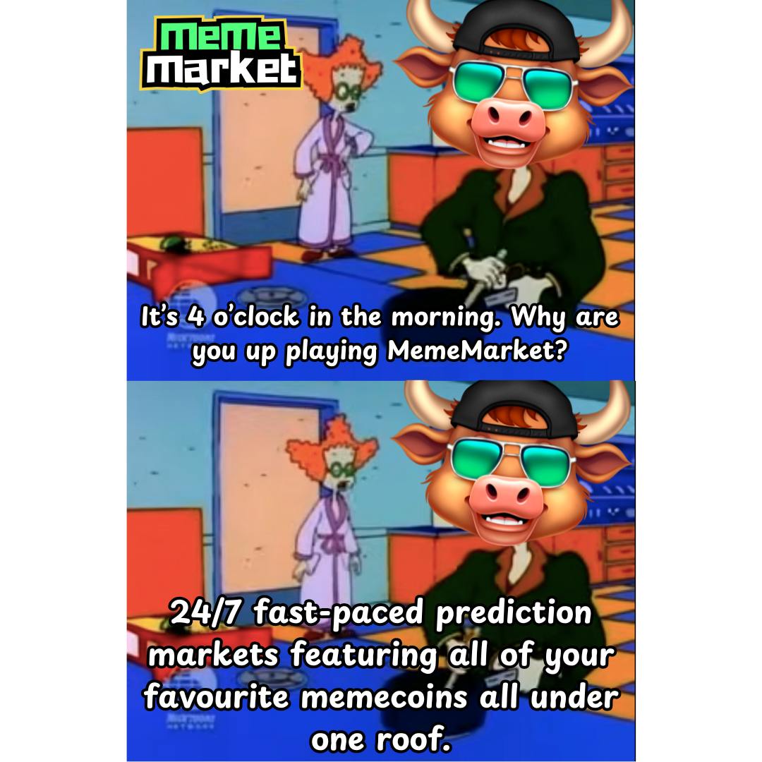 MemeMarket (@mememarketfun) on Twitter photo 🎨🔥 "It’s 4 AM… Time to Play MemeMarket!" 🔥🎨
Shoutout to <a href="/TiffanyRicam/">Tiffany Richards</a> for this hilarious Rugrats-inspired meme! 🤑💡
Who needs sleep when MemeMarket is LIVE 24/7?
👏 Congrats! You just bagged $50 USDT! Check your DMs; rewards are coming your way! 💰
MemeMarket is the 🎨🔥 "It’s 4 AM… Time to Play MemeMarket!" 🔥🎨
Shoutout to <a href="/TiffanyRicam/">Tiffany Richards</a> for this hilarious Rugrats-inspired meme! 🤑💡
Who needs sleep when MemeMarket is LIVE 24/7?
👏 Congrats! You just bagged $50 USDT! Check your DMs; rewards are coming your way! 💰
MemeMarket is the