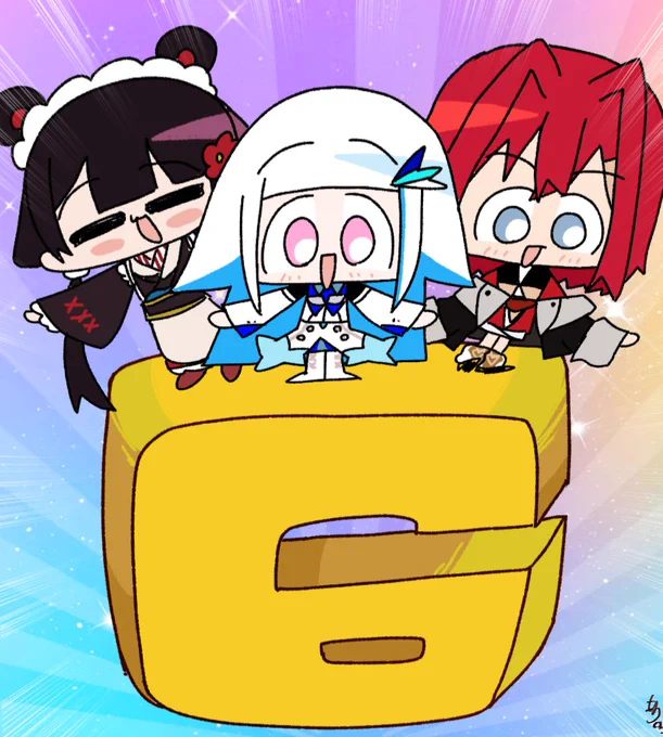 おめでとうございます!!!!!!!!!!#さんばか6周年#ヘル絵スタ #絵ンジュ #いぬいらすと 