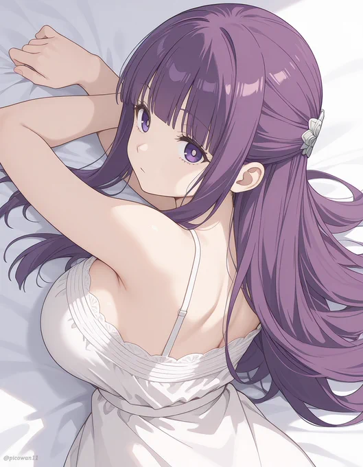 Fern in the bedroom寝室のフェルン 
