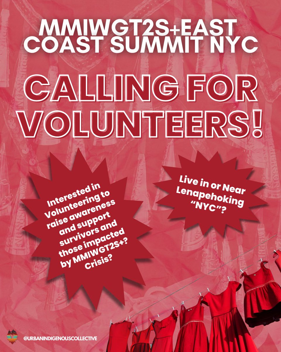 If you're passionate about supporting survivors, raising awareness, and advocating for those impacted by the MMIWGT2S+ crisis, we need you!

📍 Location: Lenapehoking (NYC area)

Sign up now through the link in our bio!