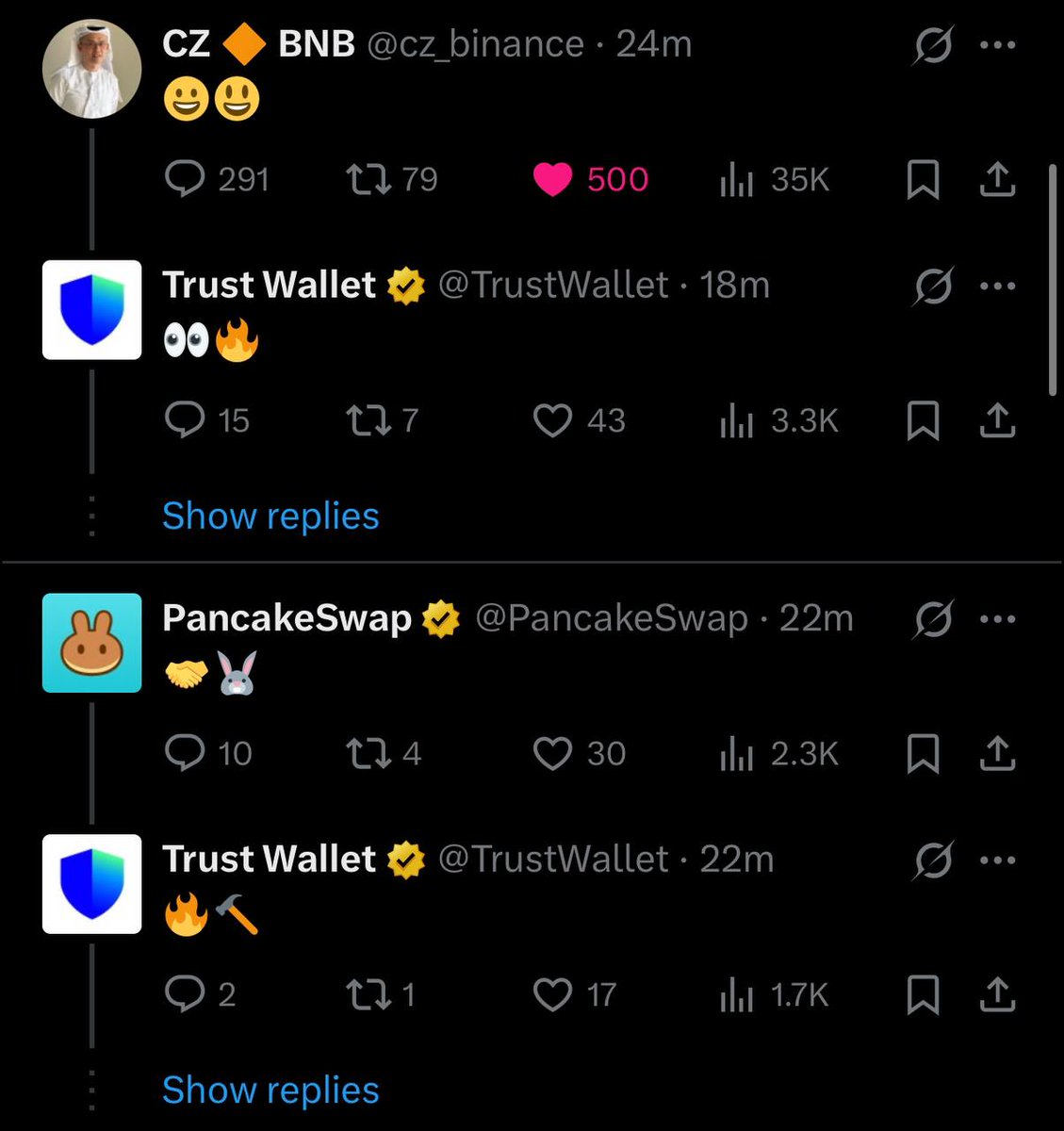 GGsOnly (@gg1nvestments) on Twitter photo THE WHOLE ECOSYSTEM LOVES #CAPTAINBNB✊️🔥
YOU DO NOT UNDERSTAND THE BIGGEST CULT IS STARING YOU RIGHT IN THE FACE!!!!💯✍️
CZ. TRUST WALLET. PANCAKESWAP. BNBCHAIN SHOWING LOVE TO CAPTAINBNB.
<a href="/CaptainBNB_bsc/">CaptainBNB</a>
YOU
ARE
NOT
BULLISH
ENOUGH🔥🔥🔥🔥🔥🔥🔥
dexscreener.com/bsc/0x07f071aa… THE WHOLE ECOSYSTEM LOVES #CAPTAINBNB✊️🔥
YOU DO NOT UNDERSTAND THE BIGGEST CULT IS STARING YOU RIGHT IN THE FACE!!!!💯✍️
CZ. TRUST WALLET. PANCAKESWAP. BNBCHAIN SHOWING LOVE TO CAPTAINBNB.
<a href="/CaptainBNB_bsc/">CaptainBNB</a>
YOU
ARE
NOT
BULLISH
ENOUGH🔥🔥🔥🔥🔥🔥🔥
dexscreener.com/bsc/0x07f071aa…