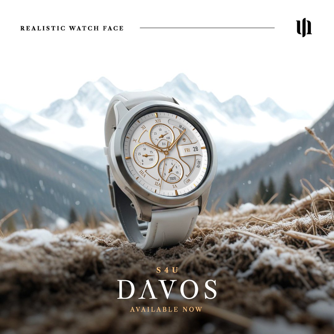 MStyles4you's tweet photo. Introducing my new realistic watch face. The S4U Davos is the ultimate classic analog watch face for your Wear OS Smartwatch! (Wear OS 3+)

👉 Available now! (Play Store):
https://t.co/NXTfL5LxF5 https://t.co/AoD5uUJdu6