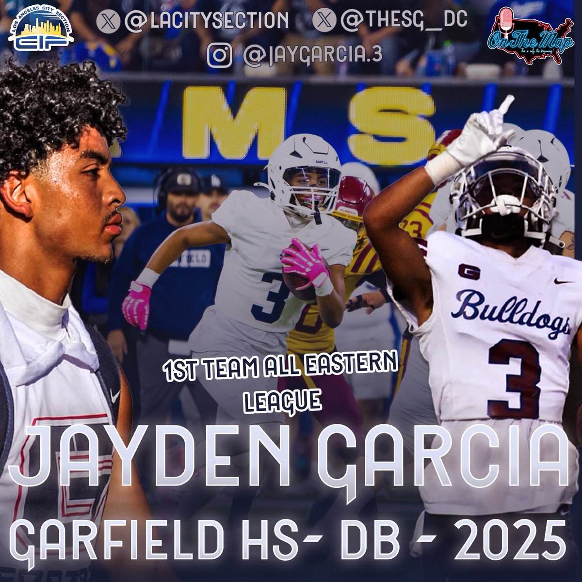 CoachP1311's tweet photo. Still have a a couple more to finish! But @LACitySection and I are staying busy! We will be sitting down with @Q5_training_  for our season finale! And we just wrapped up our interview with Garfield’s standout DB Jayden Garcia! Dropping more guest very soon! https://t.co/etD0M0v44A