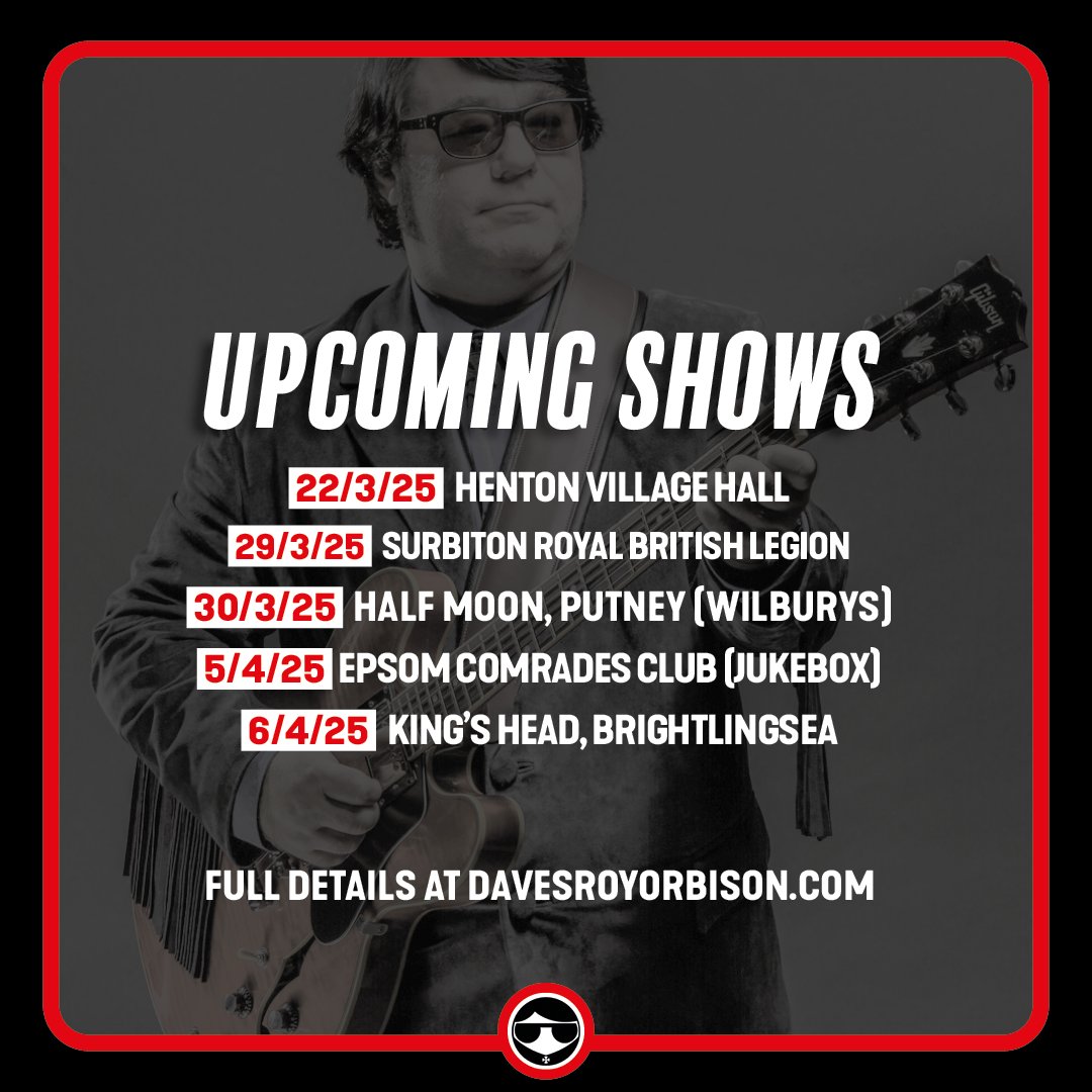 Here's where I'll be in the coming weeks.

#TributeShow #TributeAct #50smusic #60smusic