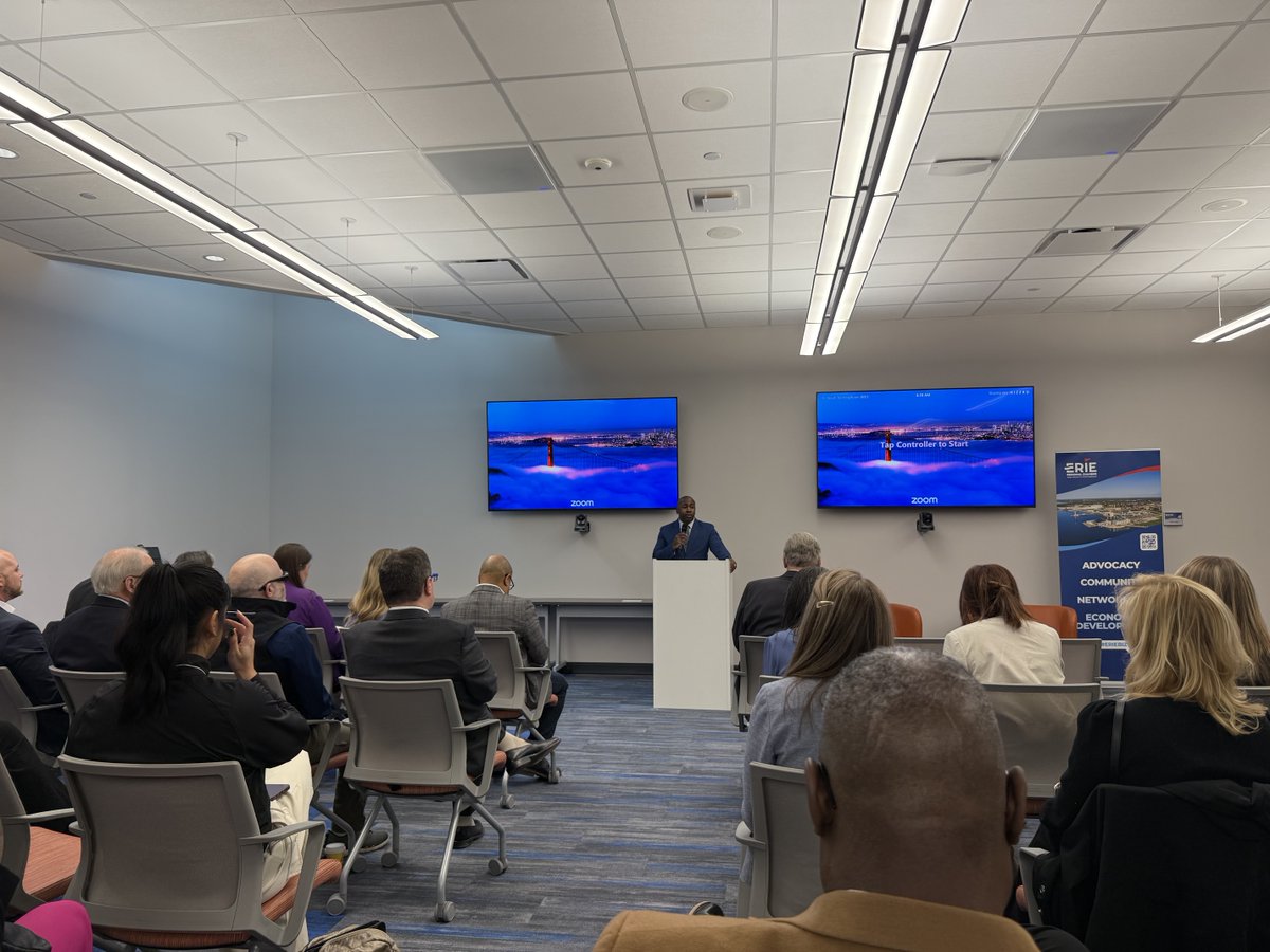InfiniteErie's tweet image. Thank you to everyone who joined us at the @EriePAChamber knowledge breakfast. This month featured a compelling discussion between mayoral candidates Joe Schember and Daria Devlin. #InfiniteErie