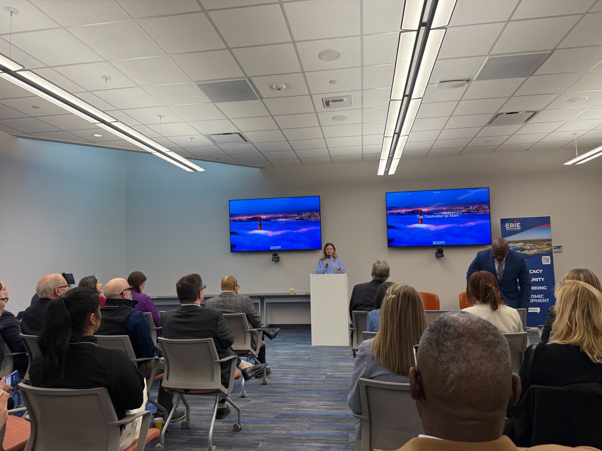 InfiniteErie's tweet image. Thank you to everyone who joined us at the @EriePAChamber knowledge breakfast. This month featured a compelling discussion between mayoral candidates Joe Schember and Daria Devlin. #InfiniteErie