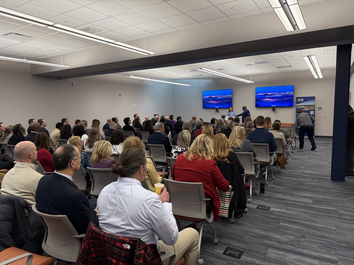 InfiniteErie's tweet image. Thank you to everyone who joined us at the @EriePAChamber knowledge breakfast. This month featured a compelling discussion between mayoral candidates Joe Schember and Daria Devlin. #InfiniteErie