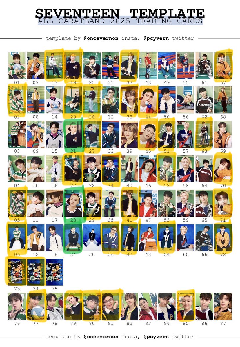 essviitii's tweet photo. 2025 세븐틴 캐럿랜드 캐랜 트레카 교환
저 💛(호시제외)
캐럿 💚
셀포는 교환 따로 하지 않습니다
단체75도 구합니다. 74랑 교환 https://t.co/uDOj7Nota1