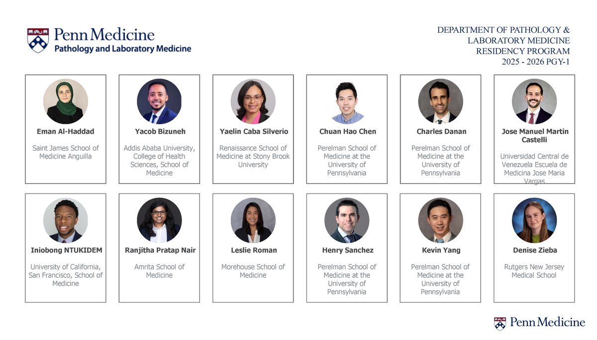 🎉Happy Match Day!!🎉
We are so exited to welcome our new class of PG1-Y residents to  Penn Pathology and Laboratory Medicine! Congratulations on your match; we cannot wait to have you join us!
#MatchDay2025