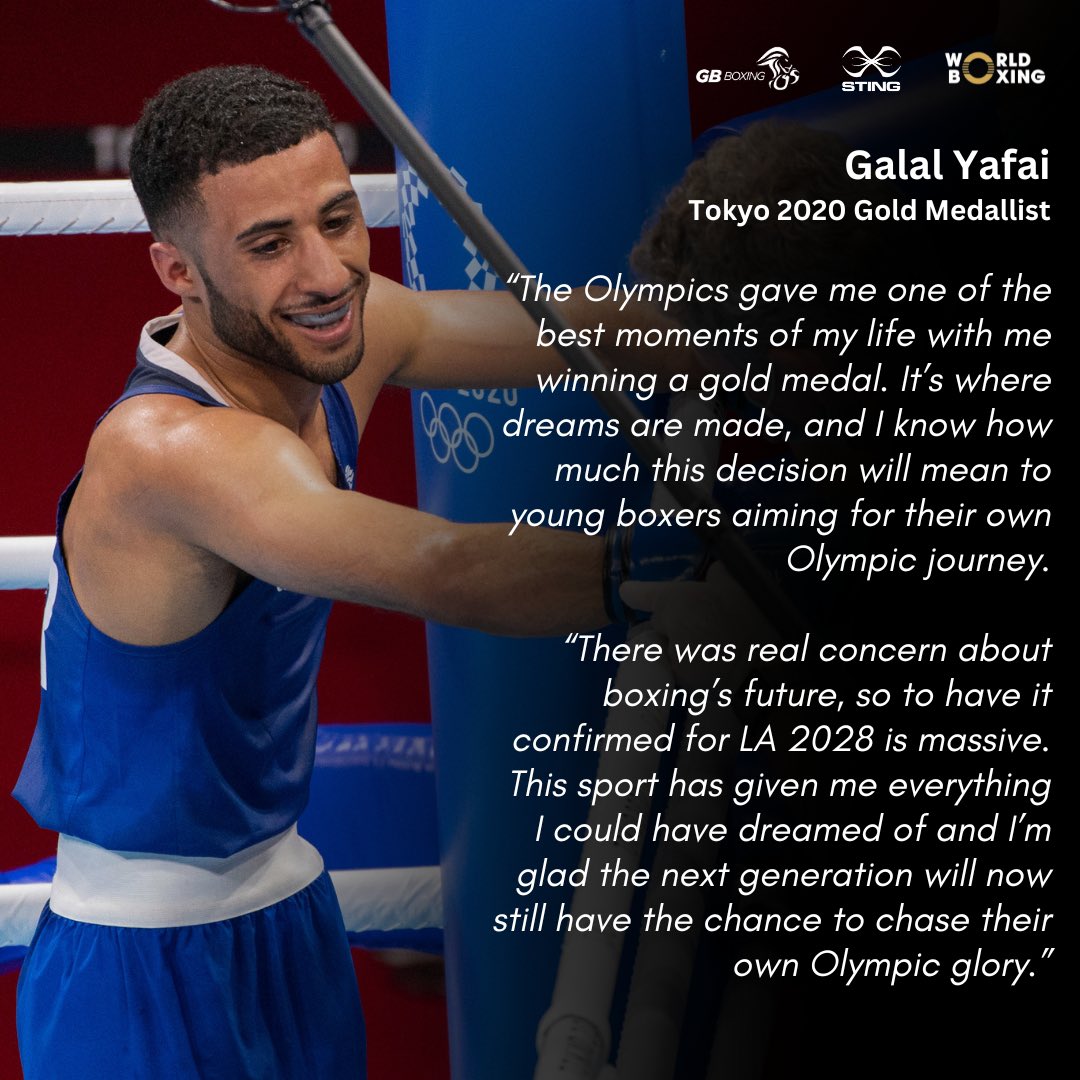 gbboxing's tweet photo. 🗣️ With boxing now confirmed to be on the programme for LA28 following the IOC’s announcement yesterday some of our former Olympic medallists shared their delight at the news. 

#BoxingIsBack🥊 https://t.co/lstmgpjmBa
