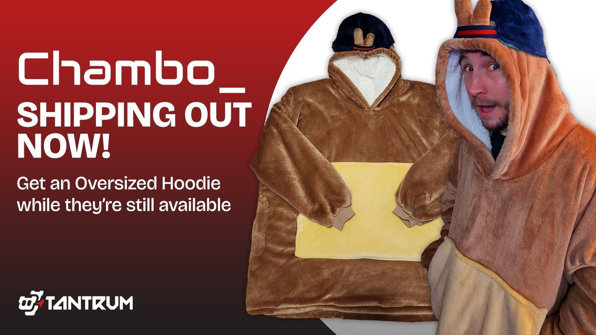 🚨 Exciting news is here for anyone who ordered a <a href="/ChamboTV/">Chambo</a> Oversized Ollie Hooded Blanket as you should now see them starting to ship out! 🦦🧢 If you haven't gotten one yet there is still time to get an order in over at ➡️ tantrummerch.com/chambo/
