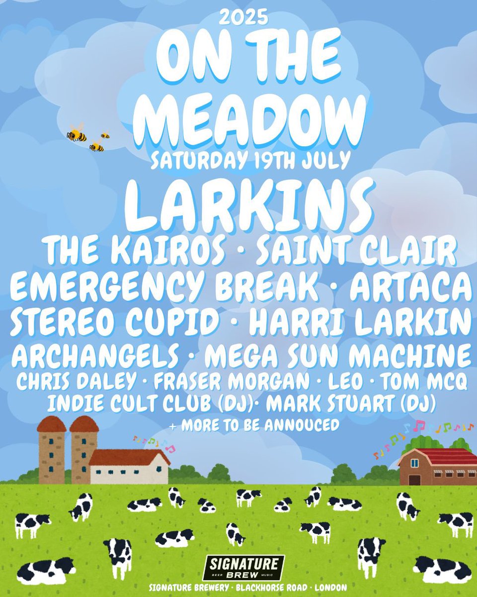 Very happy to announce we will be playing ON THE MEADOW FEST in July 👊🏼

See you there x