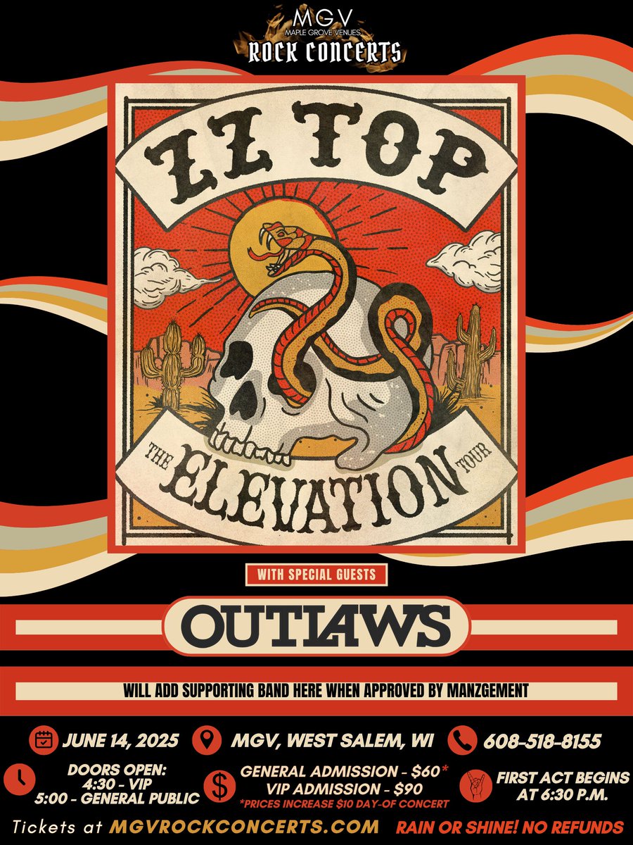 The Elevation Tour Continues! See ZZ Top at the Rhythm City Casino Event Center in Davenport, IA Saturday, June 14! Tickets and more details rhythmcitycasino.showare.com/eventperforman…