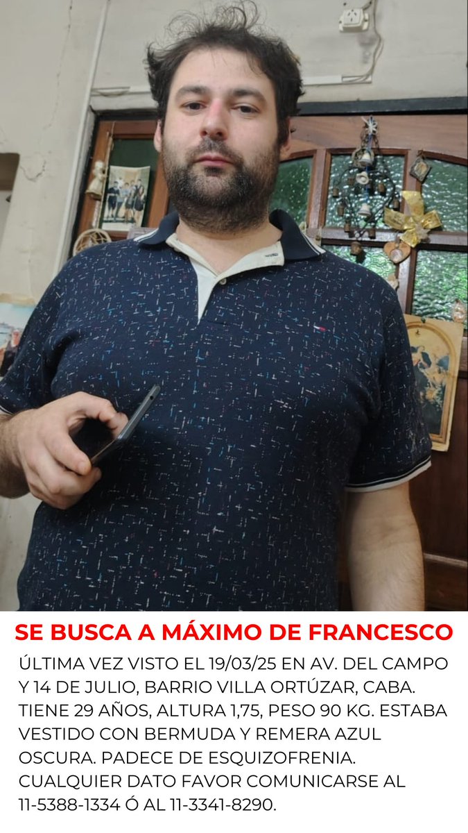 Solci_Stef's tweet photo. ESTAMOS BUSCANDO A MI HERMANO. EL MIÉRCOLES SE FUE A LA MAÑANA Y NO VOLVIÓ, TIENE ESQUIZOFRENIA. POR FAVOR COMPARTAN 🙏🙏🙏🙏 https://t.co/IKdQ6LEiCI