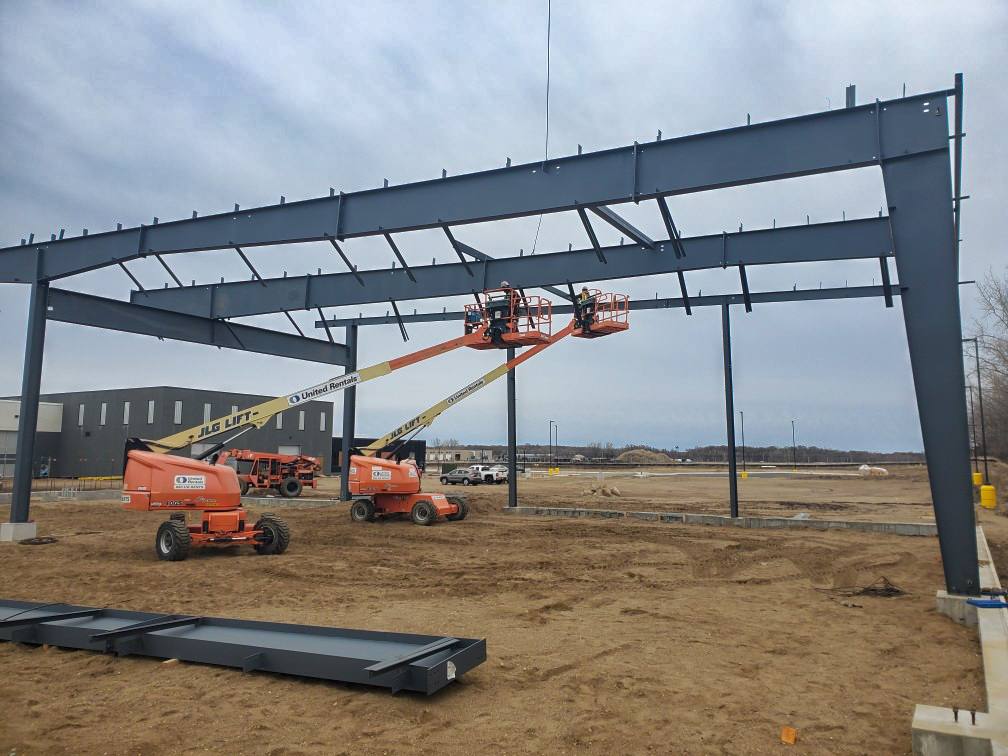 StructuralBuil1's tweet photo. Things are looking up—literally!  Our team is making great progress as steel beams are erected, laying the foundation for another incredible structure. Strong, sturdy, and built to last—just the way we do it at Structural Buildings! 
#BuiltStrong #SteelRising #StructuralBuildings https://t.co/2RGmoqmeI8
