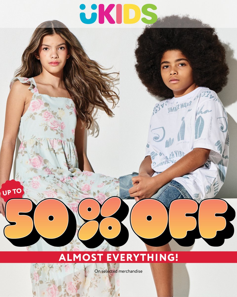 centralcity's tweet photo. Big deals, bigger smiles! 🛍️ Urban Kids is offering up to 50% off storewide — but hurry, it’s only while quantities last. Don’t miss out! #centralcitysurrey #urbankids #surreybc #kidsfashion https://t.co/aaAtkSaprx