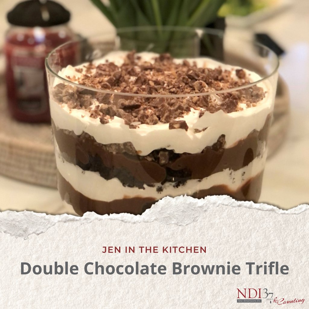 NDICustomHomes's tweet image. Jen&apos;s mom&apos;s Double Chocolate Brownie Trifle is the perfect dessert to feed a crowd or treat your family. One bite and you&apos;ll be hooked! Who wants a taste? Check the blog and learn how to make it: newdimensionsinc.com/jen-in-the-kit… 

#NDIBlog #ChocolateDessert #FamilyFavorite #BrownieTrifle