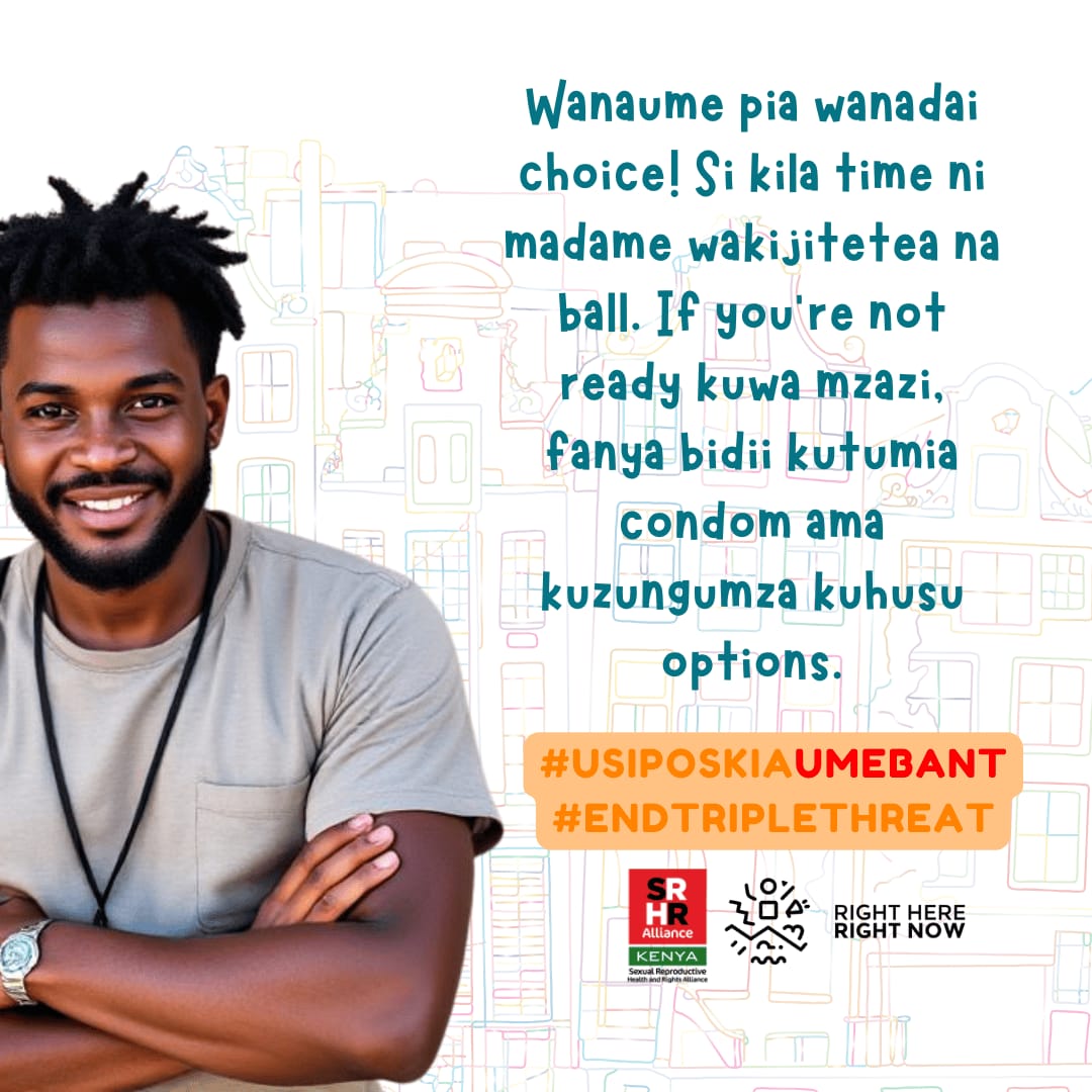 Ball ikitokea both partners waholdiwe accountable
#USIPOSIKIAUMEBANT
#END TRIPLETHREAT 
.<a href="/KenyaSRHR/">Kenya SRHR Alliance</a> 
.<a href="/RHRNKenya/">Right here Right now Ke</a>