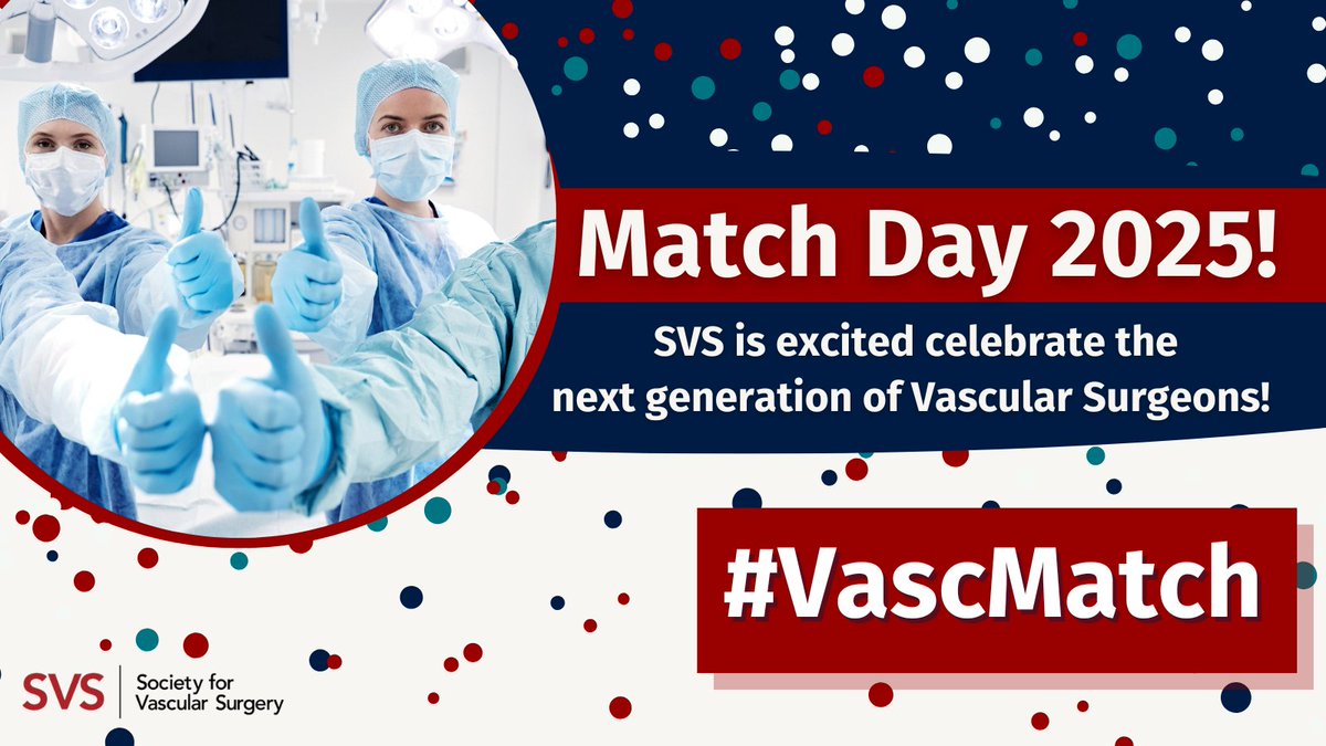Congratulations to the future vascular surgeons who matched today! Your hard work and dedication have paid off. We can’t wait to see where your journey takes you and the impact you’ll make! #VascMatch