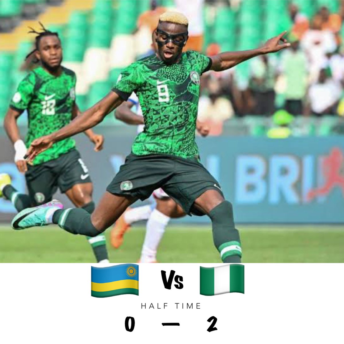 The Super Eagles take the lead in the first half 

Follow us @wakaatitv 

#NigeriaVsRwanda #MatchDay #SuperEagles #FootballFans #worldcupqualifers #Oshimen
