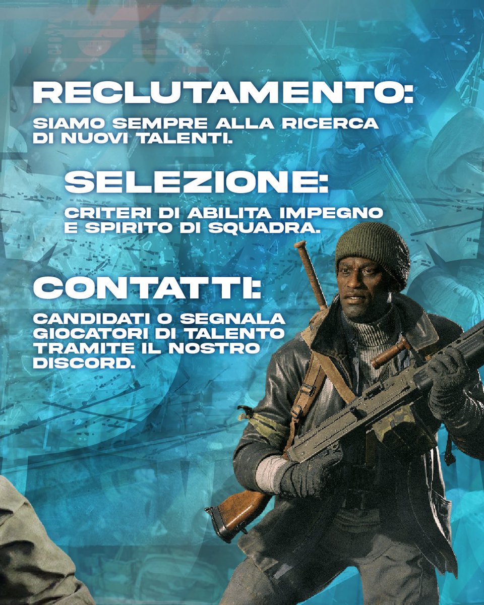 Omnia__lab's tweet photo. 💪🏼Ti piace competere sul serio in #CallofDuty e #Warzone ?😎 Candidati subito per entrare in OmniaZone! Siamo pronti per la sfida! E tu?🔵 -Link in Bio!-🔝
#omnia_vosc #vosc #esportitalia #Esports #streamer #contentcreator #teamwarzone #teamcod #teamitalia https://t.co/fYty2EBfRf