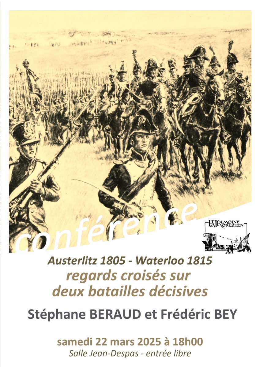 Frédéric Bey (@sempervictor) on Twitter photo Conférence « Austerlitz 1805 - Waterloo 1815, regards croisés sur deux batailles décisives » par 𝗙𝗿𝗲́𝗱𝗲́𝗿𝗶𝗰 𝗕𝗲𝘆 𝗲𝘁 𝗦𝘁𝗲́𝗽𝗵𝗮𝗻𝗲 𝗕𝗲́𝗿𝗮𝘂𝗱 
#SaintTropez #Histoire #Napoléon #Stratégie Conférence « Austerlitz 1805 - Waterloo 1815, regards croisés sur deux batailles décisives » par 𝗙𝗿𝗲́𝗱𝗲́𝗿𝗶𝗰 𝗕𝗲𝘆 𝗲𝘁 𝗦𝘁𝗲́𝗽𝗵𝗮𝗻𝗲 𝗕𝗲́𝗿𝗮𝘂𝗱 
#SaintTropez #Histoire #Napoléon #Stratégie