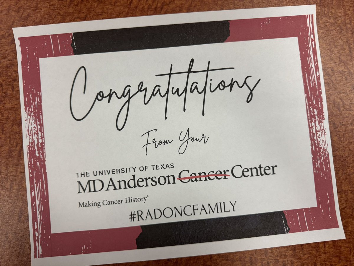 Denise De la Cruz, Ed.D. (@yogagirldd) on Twitter photo Congrats to our <a href="/MDAndersonNews/">MD Anderson Cancer Center</a> #RadOnc ☢️ matches! #match2025 <a href="/ACKoongMDPhD/">Albert Koong, MD PhD</a> <a href="/ChelseaPinnix/">Chelsea C Pinnix MD PhD</a> <a href="/PrajnanDasMD/">Prajnan Das, MD, MS, MPH</a> <a href="/DrEmmaHolliday/">Emma B. Holliday MD</a> <a href="/JillGunther/">Jillian Gunther</a> Congrats to our <a href="/MDAndersonNews/">MD Anderson Cancer Center</a> #RadOnc ☢️ matches! #match2025 <a href="/ACKoongMDPhD/">Albert Koong, MD PhD</a> <a href="/ChelseaPinnix/">Chelsea C Pinnix MD PhD</a> <a href="/PrajnanDasMD/">Prajnan Das, MD, MS, MPH</a> <a href="/DrEmmaHolliday/">Emma B. Holliday MD</a> <a href="/JillGunther/">Jillian Gunther</a>
