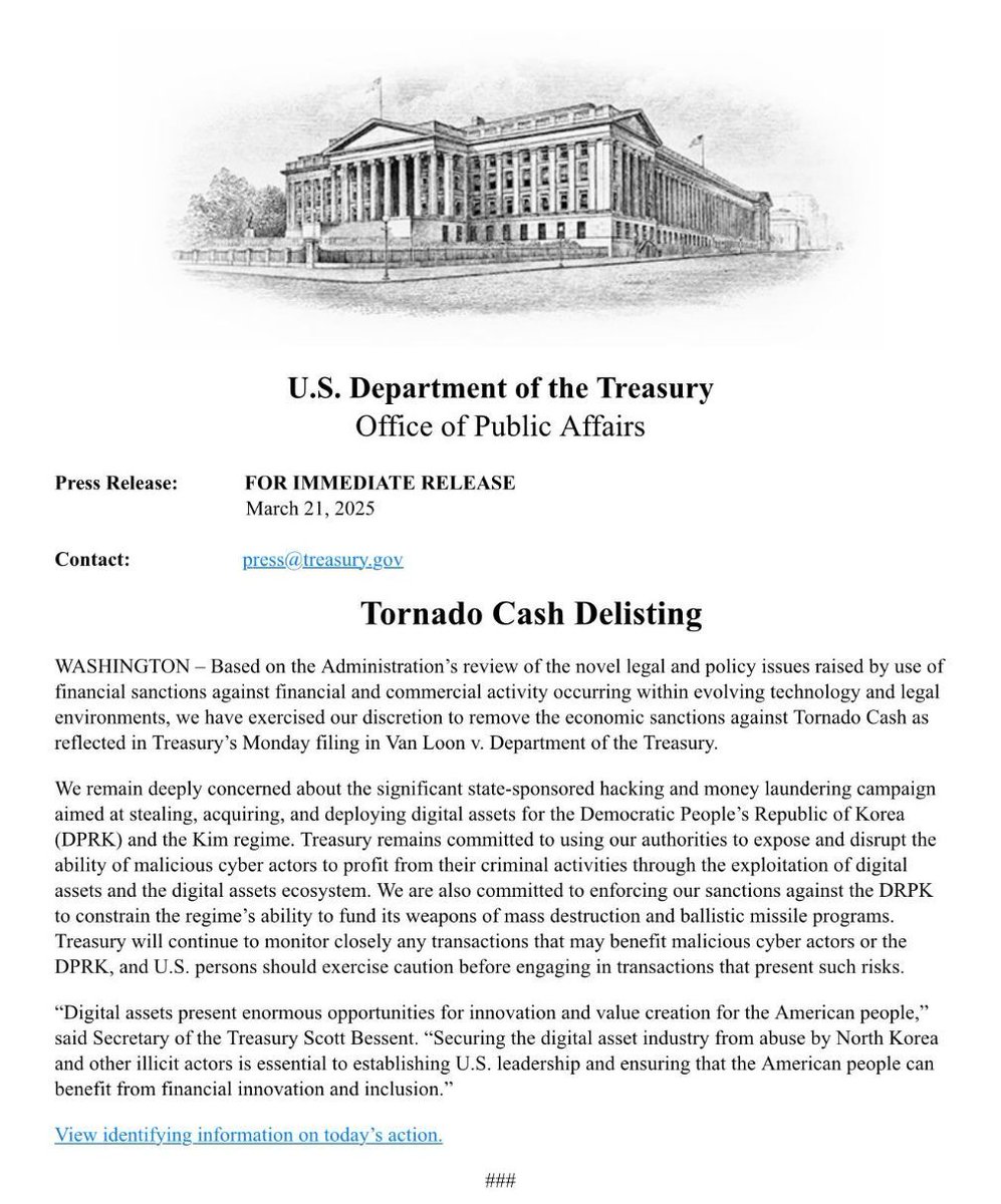 ironfishcrypto's tweet photo. 1/ Privacy is not a crime - it's a right. 

The decision to delist Tornado Cash is a recognition that open-source software cannot be sanctioned.

But this is just the beginning. The future of privacy in Web3 depends on building systems that protect users while ensuring responsible use.