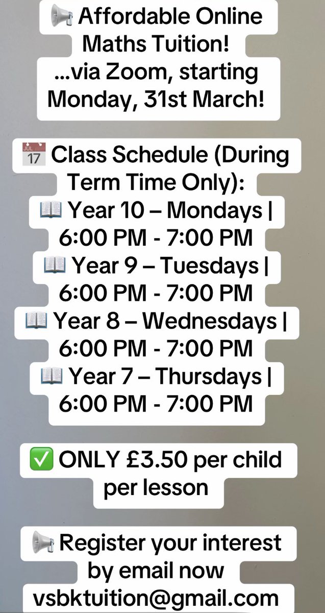 Affordable Online Maths Tuition