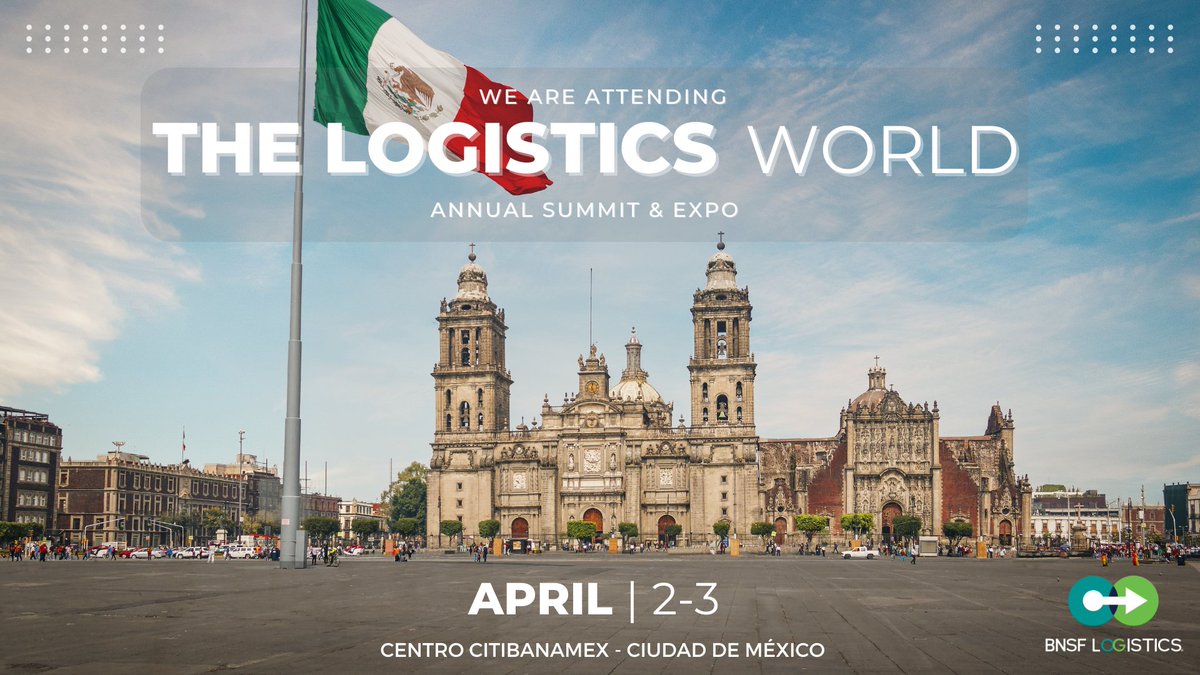 We’re excited to join LATAM’s top logistics &amp; supply chain event – The Logistics World ®️ I Summit &amp; Expo 2025! 🚛✨ to explore innovations shaping the industry.

📅 April 2-3, 2025
📌Centro Citibanamex, CDMX
Let’s connect! 🤝

#BNSFLogistics #TLWEXPO2025 #WeDeliverWhatMatters