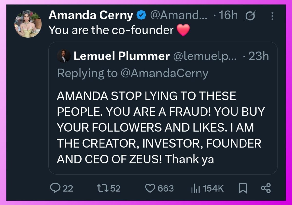 bgctea2020's tweet photo. Amanda claims she's one of the founders of Zeus &amp; Lemmy responded! https://t.co/eBMs5FIRHe