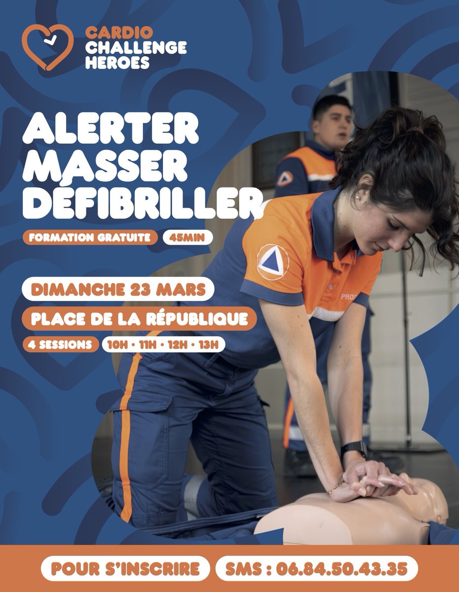 Mairie du 10e (@mairie10paris) on Twitter photo Êtes-vous prêts à relever le défi du #CardioChallengeHeroes🦸♂️💝? <a href="/PCParisSeine/">Protection Civile Paris Seine</a> lance ce dimanche 23 mars une grande campagne de formation & de sensibilisation aux gestes qui sauvent. 📆Rdv place de la République entre 10h et 14h, sur inscription gratuite⤵️
cardiochallengeheroes.org Êtes-vous prêts à relever le défi du #CardioChallengeHeroes🦸♂️💝? <a href="/PCParisSeine/">Protection Civile Paris Seine</a> lance ce dimanche 23 mars une grande campagne de formation & de sensibilisation aux gestes qui sauvent. 📆Rdv place de la République entre 10h et 14h, sur inscription gratuite⤵️
cardiochallengeheroes.org