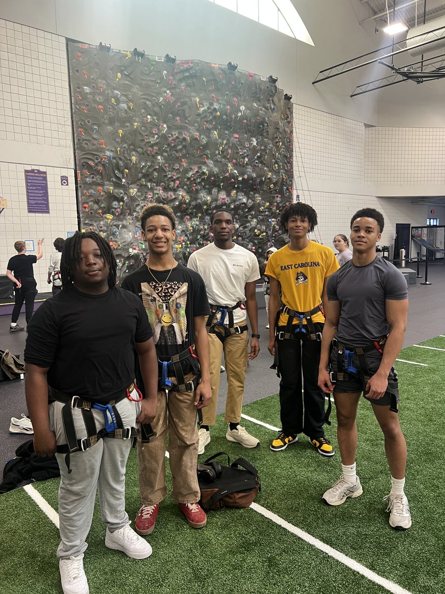 Members of the IECHS Trailblazer Club enjoyed spending time at the ECU Student Center Rock Climbing Wall before Spring Break.