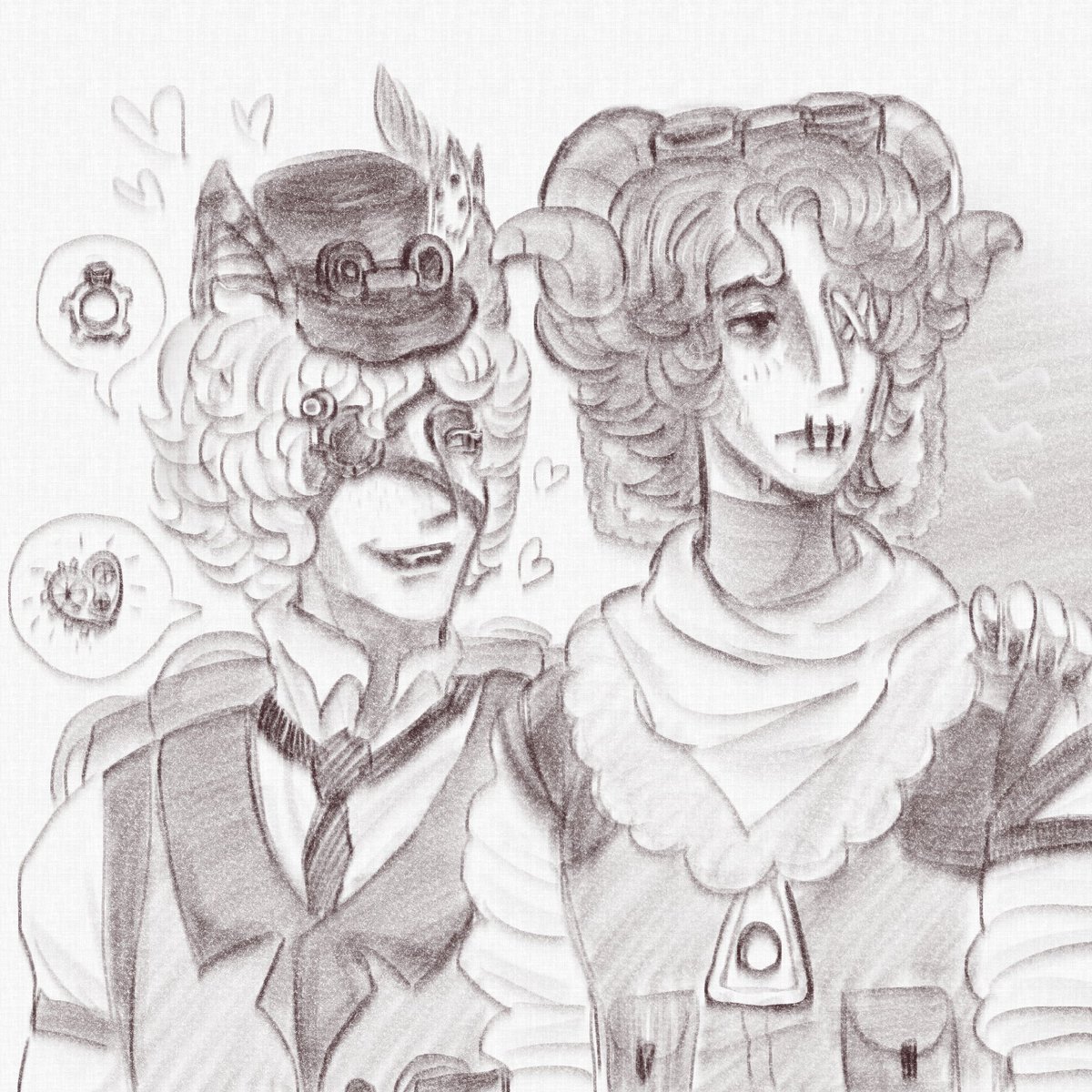 christmas_sky42's tweet photo. hello. i was inspired to sketch them really fast.. they're so cute https://t.co/Dea964H5ZA