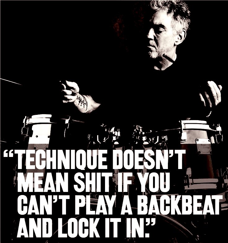 TommyBayiokos's tweet photo. Wise words from Steve Gadd. ~ Just because u know a slick fill, don’t force it in. Play the music for Christ’s sake; groove, time & the beauty of doing the least possible…✨🥁🎼 #Musicality #DrumWisdom #DrumAces https://t.co/PDqscrnKLX