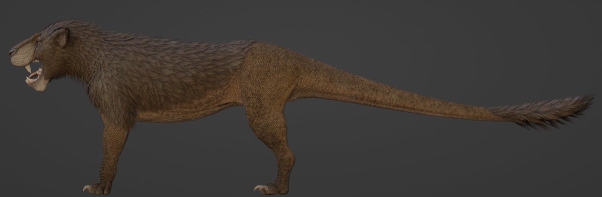 Wustinian1117's tweet photo. reptilian sabertooth #blender #3dart #fantasyart https://t.co/IQzMzneHgj