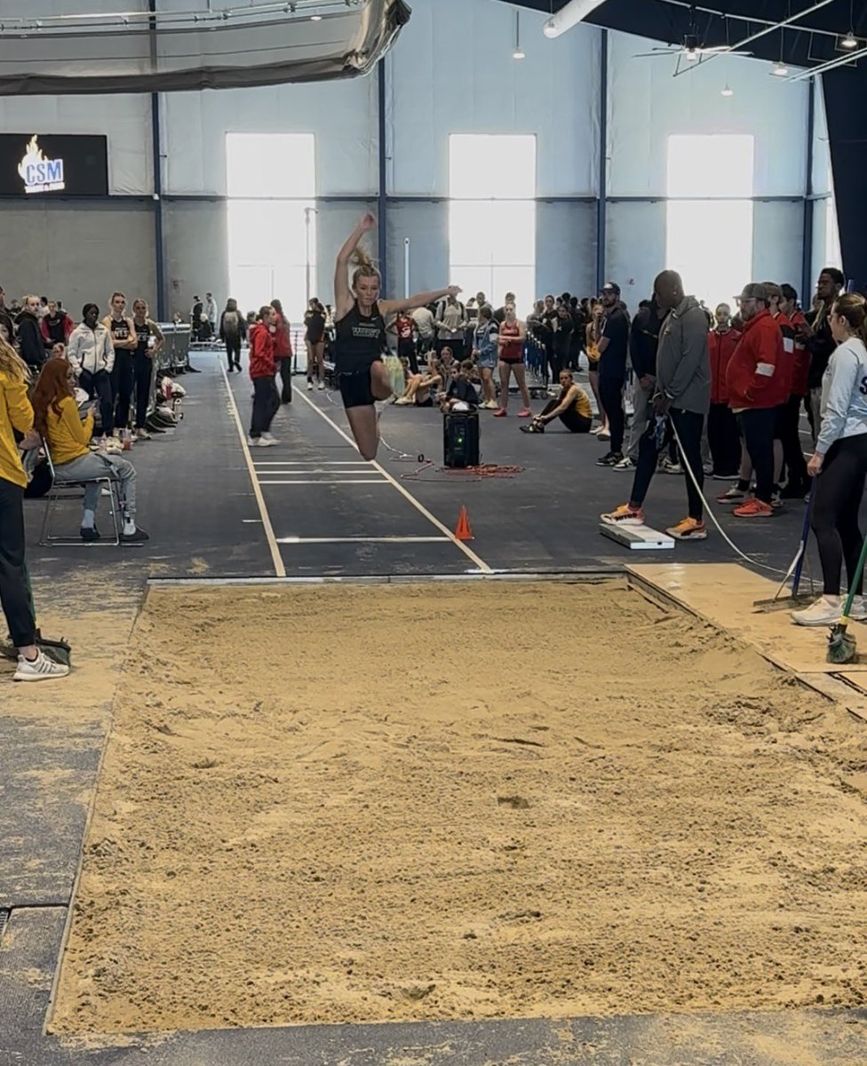 MWestGirlsTrack's tweet photo. Our season has officially started with Olivia Bader leading us off with the long jump. #CSMindoor https://t.co/1mNrhoLKKg