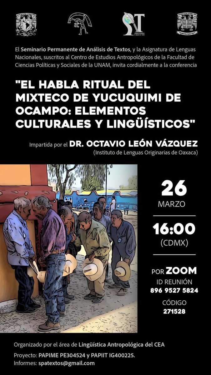 Este miércoles 26 de marzo, 2a sesión del SPA-Textos. 

Imperdible.