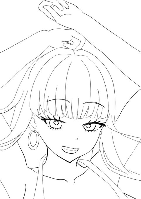 #イラスト練習 #イラスト練習中 #イラスト初心者 #WIP

wip。線画終わったので明日から色塗りがんばる 