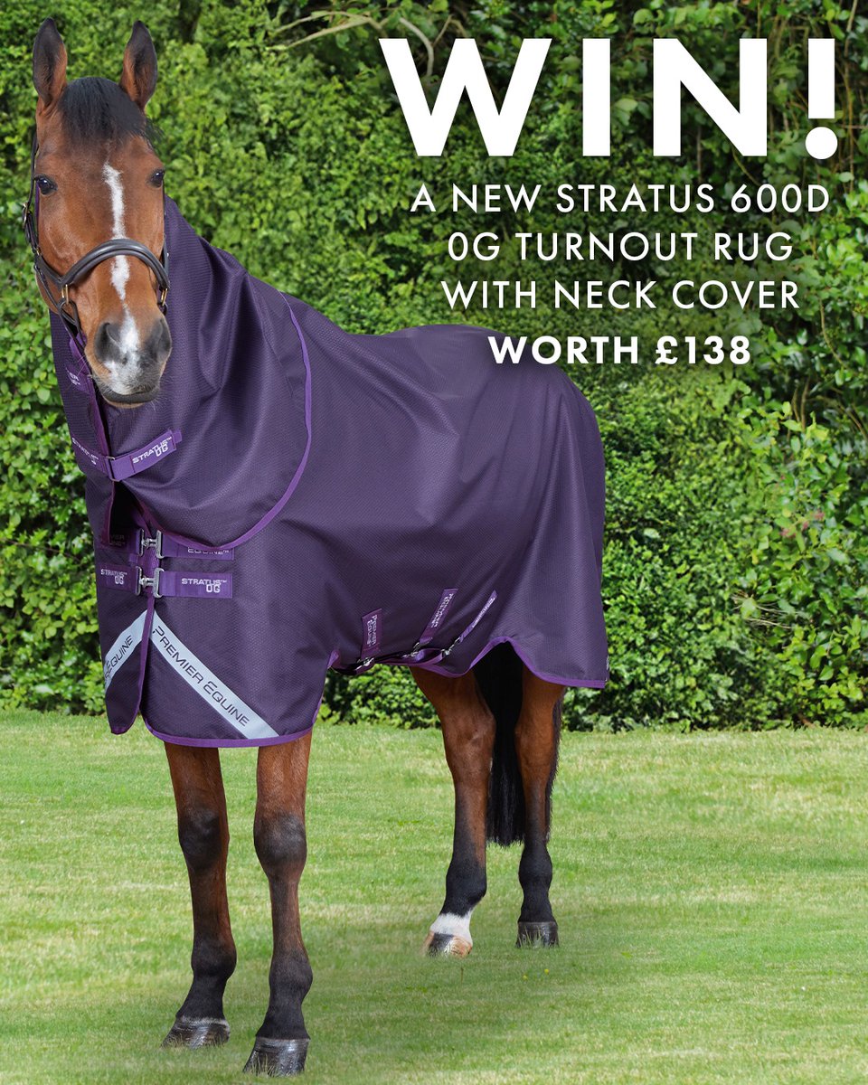 Check our Instagram &amp;  Facebook for a chance to WIN a Stratus 600D Series 0g Turnout Rug💥!! Good Luck.. #premierequine #winnerwinner